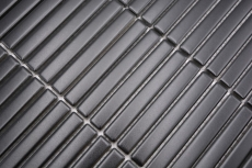 Mosaïque céramique Bâtonnets noir mat mur cuisine salle de bain douche MOS24-CG01_f