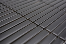 Mosaïque céramique Bâtonnets noir mat mur cuisine salle de bain douche MOS24-CG01_f
