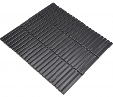 Mosaïque céramique Bâtonnets noir mat mur cuisine salle de bain douche MOS24-CG01_f