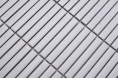 Mosaïque céramique Bâtonnets blanc mat mur cuisine salle de bain douche MOS24-CG91_f