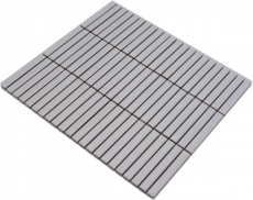 Mosaïque céramique Bâtonnets blanc mat mur cuisine salle de bain douche MOS24-CG91_f