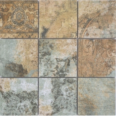 Échantillon manuel mosaïque céramique grès cérame beige brun gris vert mat mur sol cuisine salle de bain douche MOS23-95CB_m