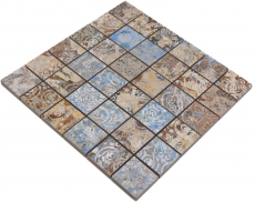 Motif main mosaïque céramique grès cérame fort multicolore mat mur sol cuisine salle de bain douche MOS14-47CV_m