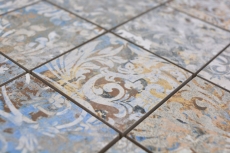 Motif main mosaïque céramique grès cérame fort multicolore mat mur sol cuisine salle de bain douche MOS16-71CV_m