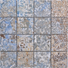 Motif main mosaïque céramique grès cérame fort multicolore mat mur sol cuisine salle de bain douche MOS16-71CV_m