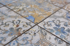 Motif main mosaïque céramique grès cérame fort multicolore mat mur sol cuisine salle de bain douche MOS23-95CV_m