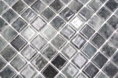 Échantillon manuel Mosaïque de piscine Mosaïque de verre noir anthracite changeant mur sol cuisine salle de bain douche MOS220-P56253_m