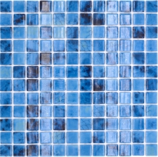 Échantillon manuel Mosaïque de piscine Mosaïque de verre bleu changeant brillant mur sol cuisine salle de bain douche MOS220-P56255_m