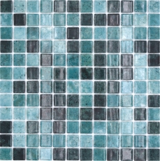 Échantillon manuel Mosaïque de piscine Mosaïque de verre vert anthracite changeant mur sol cuisine salle de bain douche MOS220-P56258_m