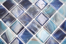 Échantillon manuel Mosaïque de piscine Mosaïque de verre bleu royal changeant brillant mur sol cuisine salle de bain douche MOS220-P56384_m
