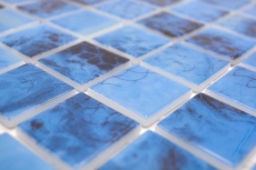 Échantillon manuel Mosaïque de piscine Mosaïque de verre bleu irisé mur sol cuisine salle de bain douche MOS220-P56385_m
