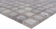 Motif manuel Mosaïque de verre blanc brillant Afrique mur cuisine salle de bain douche MOS68-WL14_m