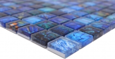 Motif main Mosaïque de verre bleu brillant Bird mur cuisine salle de bain douche MOS68-WL74_m
