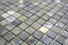 Motif main Mosaïque de pierre naturelle Marbre vert mat mur sol cuisine salle de bain douche MOS38-15-407_m
