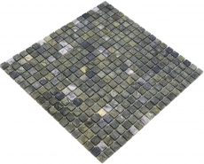 Motif main Mosaïque de pierre naturelle Marbre vert mat mur sol cuisine salle de bain douche MOS38-15-407_m