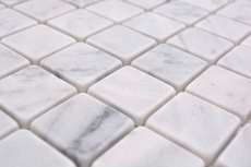 Échantillon manuel Mosaïque de pierre naturelle Marbre blanc optique carrare mat mur sol cuisine salle de bain douche MOS42-32-2000_m