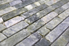 Échantillon manuel de mosaïque de pierre naturelle Marbre vert mat mur sol cuisine salle de bain douche MOS40-0407_m