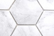 Échantillon manuel de mosaïque de pierre naturelle Marbre blanc mat mur sol cuisine salle de bain douche MOS42-HX142_m
