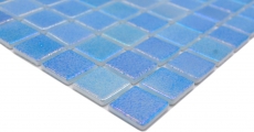 Échantillon manuel Mosaïque de piscine Mosaïque de verre bleu clair irisé multicolore brillant mur sol cuisine salle de bain douche MOS220-P55251_m