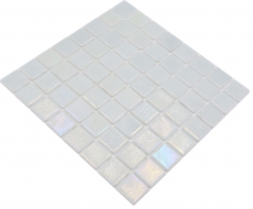 Échantillon manuel Mosaïque de piscine Mosaïque de verre cream irisé multicolore brillant mur sol cuisine salle de bain douche MOS220-P55384_m