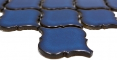 Motif à main Mosaïque céramique Carreaux de mosaïque bleu cobalt brillant mur sol cuisine salle de bain douche MOS13-P451_m