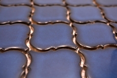 Motif à main Mosaïque céramique Carreaux de mosaïque bleu cobalt brillant mur sol cuisine salle de bain douche MOS13-P451_m