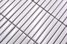 Échantillon manuel de mosaïque céramique carreaux de mosaïque blanc brillant mur cuisine salle de bain douche MOS24-CG11_m