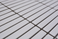 Échantillon manuel de mosaïque céramique Carreaux de mosaïque blanc mat mur cuisine salle de bain douche MOS24-CG91_m