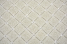 Mosaïque de verre Carreau de mosaïque gris clair Cream Spots douche BAD WAND mur cuisine - MOS200-A05-N