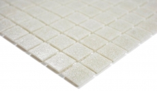 Mosaïque de verre Carreau de mosaïque gris clair Cream Spots douche BAD WAND mur cuisine - MOS200-A05-N