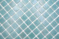 Mosaïque de verre Carreau de mosaïque Pastel Bleu Gris Classic collé sur papier - MOS200-A52