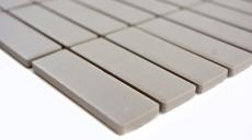 Carreau de mosaïque Céramique baguettes gris clair non-émaillé MOS24-1202_f
