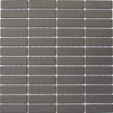 Motif main baguettes carreau mosaïque céramique gris brun boue non émaillé antidérapant receveur de douche carrelage cuisine salle de bain - MOS24-CUST051