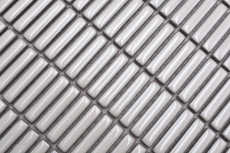 Mosaïque en céramique Baguettes rétro des années 50 à 60 Plaquette blanc ancien brillant MOS24-BM3