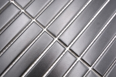 Mosaïque en céramique Bâtons Modern Art noir mat MOS24-S60