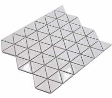 Carreau de mosaïque céramique Triangle Diamant uni blanc brillant MOS13-t51