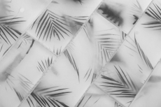 Mosaïque de verre Carreau de mosaïque composite blanc noir mat aspect feuille MOS88-FL25