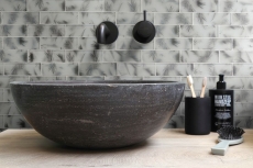 Mosaïque de verre Carreau de mosaïque composite blanc noir mat aspect feuille MOS88-FL25