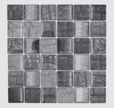 Mosaïque de verre Carreau de mosaïque aspect pierre forêt gris gris foncé MOS88-88P