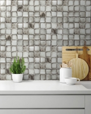 Mosaïque de verre Carreau de mosaïque Retro Vinatage Ciment Style gris urbain MOS88-S04