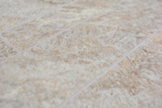 Tapis mosaïque autocollant vinyle aspect pierre beige gris Rectangulaire MOS200-SP01