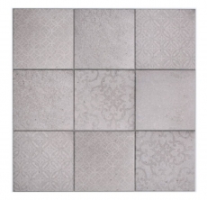 Tapis mosaïque autocollant Vinyl Shabby Chic gris Ornament MOS200-SCELLO