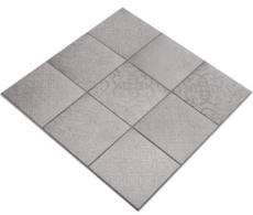 Tapis mosaïque autocollant Vinyl Shabby Chic gris Ornament MOS200-SCELLO