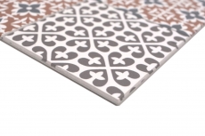 Tapis mosaïque autocollant vinyle aspect carrelage espagnol ornement multicolore MOS200-S1406