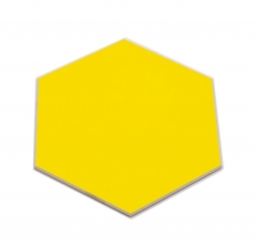 Carreau de mosaïque hexagonal autocollant en vinyle jaune MOS200-S07