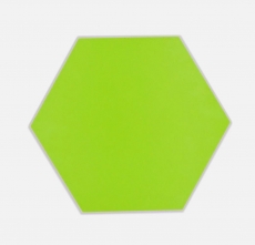 Carreau de mosaïque hexagonale autocollant en vinyle vert MOS200-S05