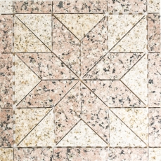 Mosaïque Rosone Mosaïque de pierre naturelle sable Rosso beige rose Article SPO 850/ST30