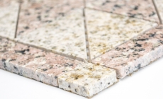 Mosaïque Rosone Mosaïque de pierre naturelle sable Rosso beige rose Article SPO 850/ST30