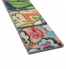 Mosaïque Bordures multicolores Motif rétro Mosaïque Pop UP ART Andy Warhole Style MOS14BOR-1606