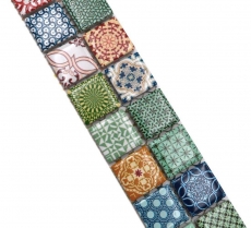 Mosaïque Borde Bordure mix Rétro Ornements aspect espagnol MOS18DBOR-1616